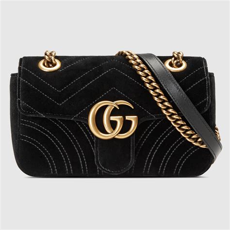 gucci black velvet camera bag|gucci velvet marmont mini.